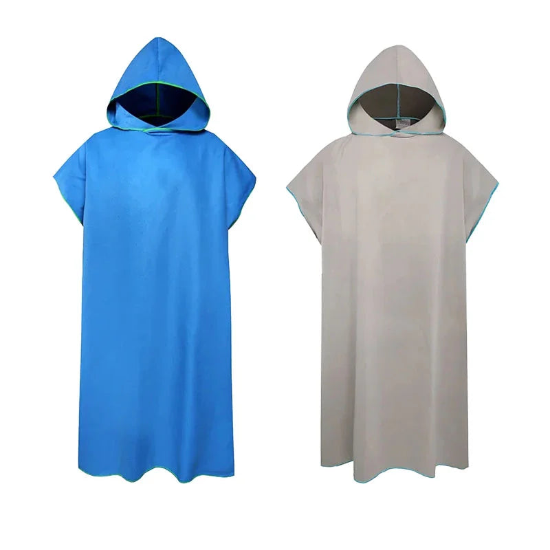 Microfiber Hooded Towel for Men & Women – Quick Dry Changing Robe, Beach, Swim & Travel Poncho Bathrobe