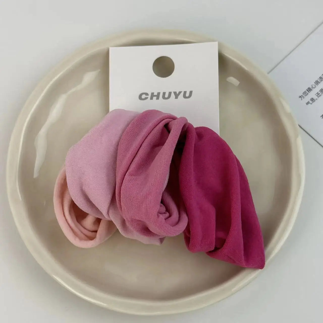 4Pcs Wide Hair Tie Set - Thick Scrunchie Ponytail Holders Korean Fashion Hair Accessories