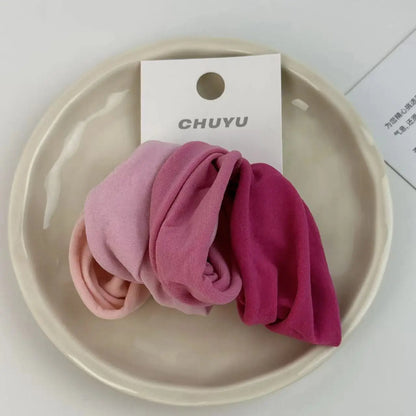 4Pcs Wide Hair Tie Set - Thick Scrunchie Ponytail Holders Korean Fashion Hair Accessories