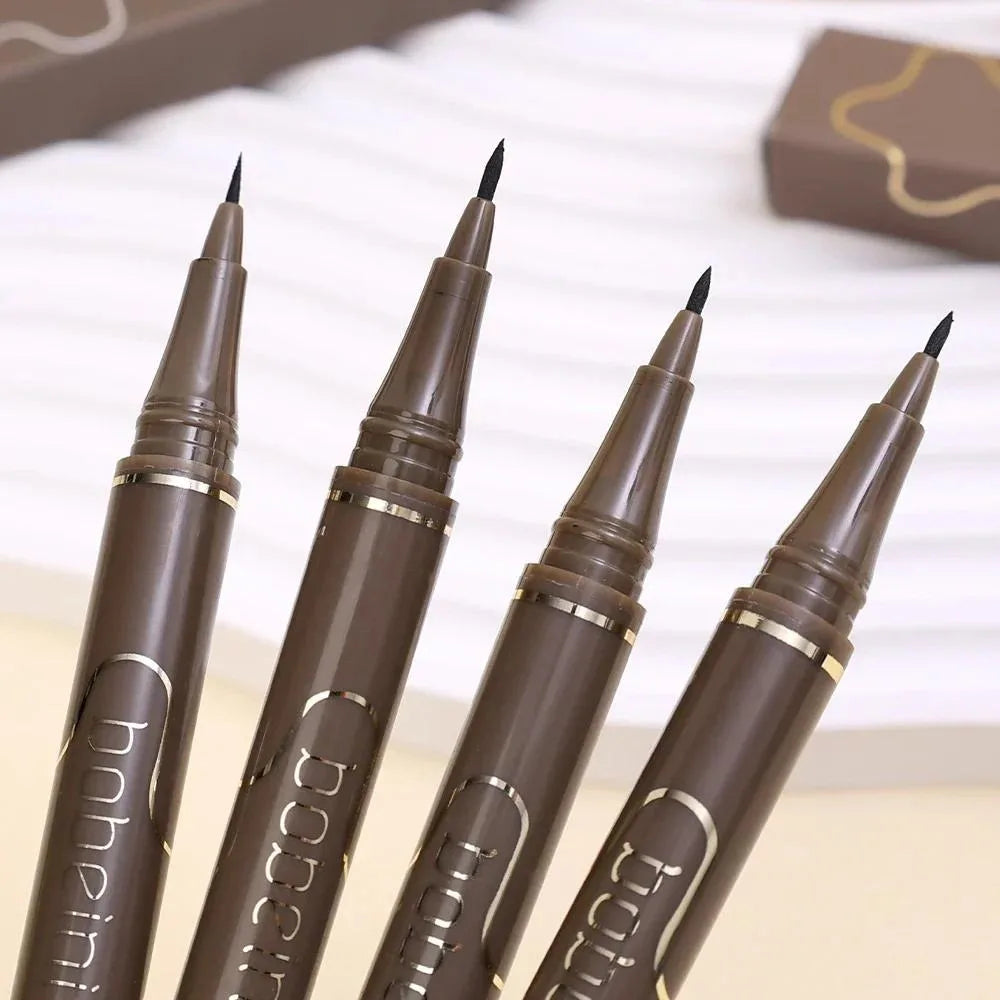 Waterproof Quick-Dry Liquid Eyeliner — Ultra-Fine Matte Black & Brown, Long-Lasting Silkworm Eye Makeup Gift