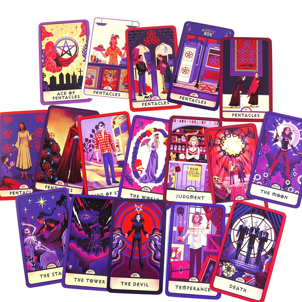 Buffy the Vampire Slayer Tarot Deck – 78 Illustrated Cards for Fortune Telling, Divination & Collectible Game Fans