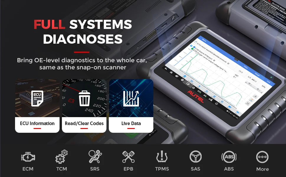 Autel MK808S Pro OBD2 Scanner – Bi-Directional All-System Diagnostic Tool, Code Reader, PK MK808BT & MX808S