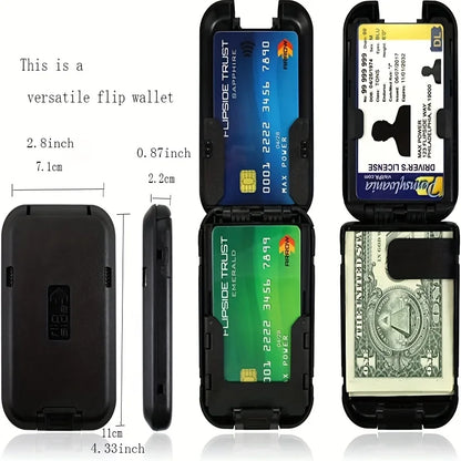 Ultra-Thin Aluminum RFID Blocking Wallet - Minimalist Metal Wallet for Men with Cash Clip and Credit Card Holder