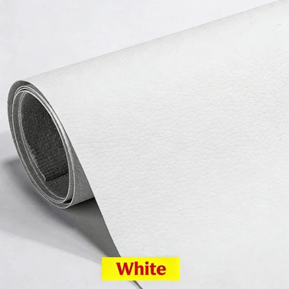 Large PU Leather Repair Patch Roll - Self-Adhesive Faux Leather Repair Tape for Sofa, Car & EV Seats