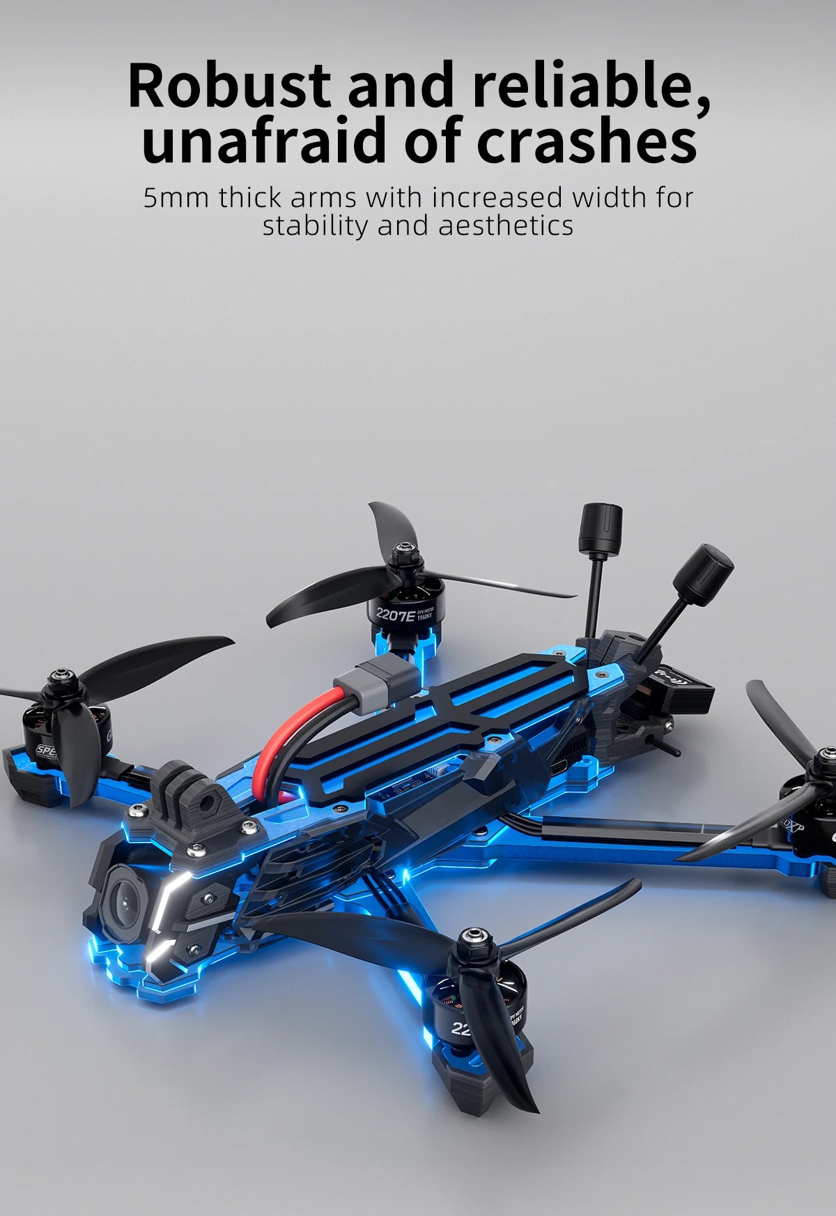 GEPRC Vapor-X5 D5 HD FPV Drone 5" – 4K 120fps Recording, O4 Air Unit, 2207E 1960KV Motor, Freestyle Quadcopter