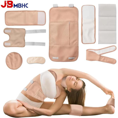 Reusable Castor Oil Pack Wrap – Organic Cotton Compress with Adjustable Elastic Strap for Body Therapy & Wellness Use