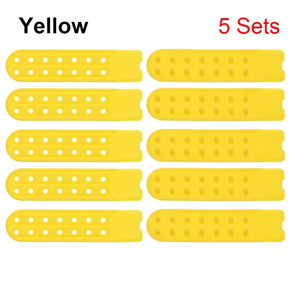 5 Sets Snapback Strap Replacement - 7 Hole Colorful Hat Repair Buckle Clips for Baseball Cap Accessories
