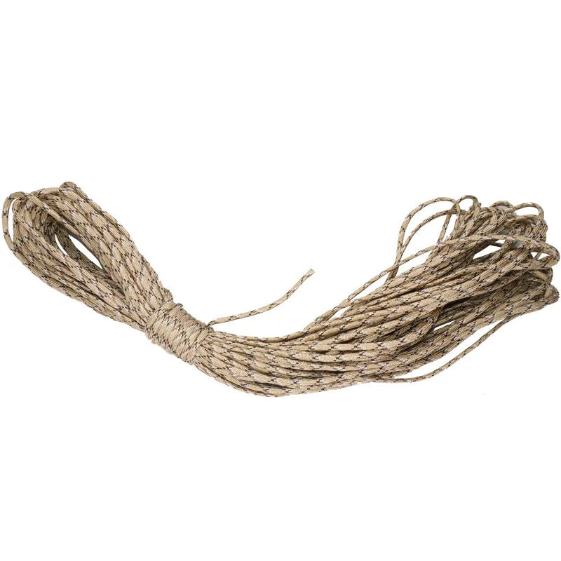 7 Core 550 Paracord Cord: 5, 15, 30 M Length, Dia. 4mm - Outdoor Camping Survival Lanyard Rope for Hiking Tent Accessories