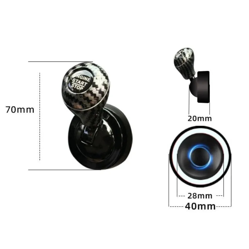 Car Start Button Cover – Rocker Style Automotive Interior Accessory, Retro Joystick Decoration, Universal Car Gift