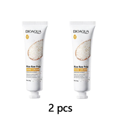 Rice Hand Cream – Nourishing & Moisturizing Non-Greasy Hand Care Lotion, Volumizing Rejuvenating Formula, 30g Skincare Treatment