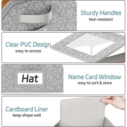 Foldable Zipper Baseball Cap Storage Box – Dustproof Non-Woven Hat Organizer for Wardrobe