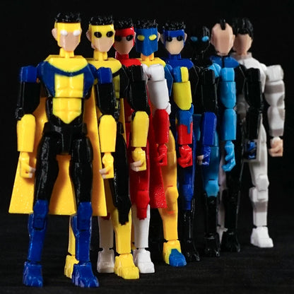 3D Printed Invincible Anime Action Figures – Multi-Jointed Superhero Model Toys & Gifts