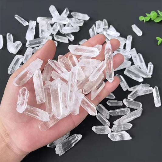Natural Polished Clear Quartz Crystal Wand – Raw White Healing Stone Point for Meditation, Spiritual Energy & Crystal Healing Decor