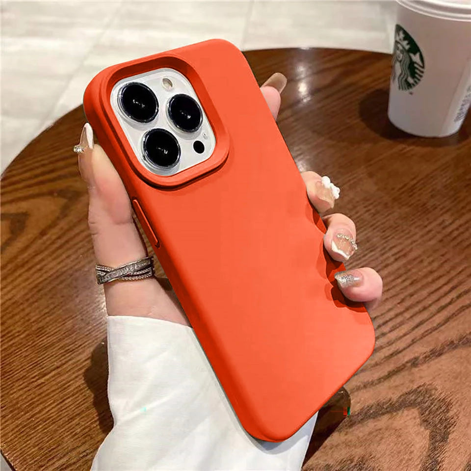 Liquid Silicone iPhone Case – Soft Shockproof Back Cover for iPhone 16/15/14/13/12/11 Pro Max