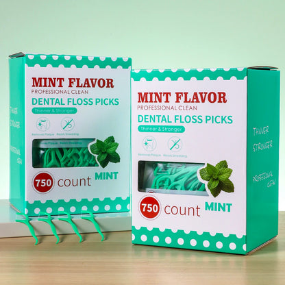 Mint Dental Floss Sticks - Portable Disposable Oral Care for Deep & Interdental Cleaning