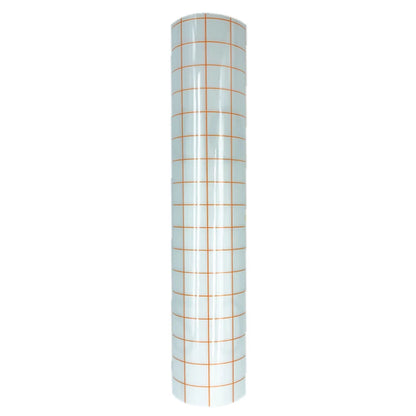 12 x 196 Inch Clear Vinyl Application Tape – Blue/Red Grid Transfer Paper for Car, Wall, and Craft Decals