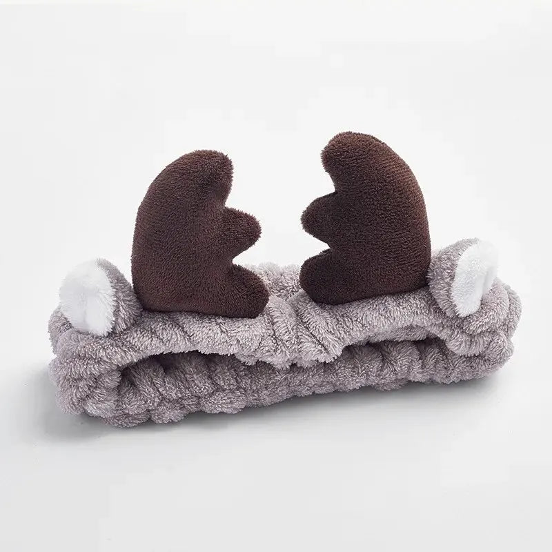 Sweet Coral Fleece Hair Bands: Elastic Bow Headbands for Women - Soft Wash Face Hairbands, Cute Hair Accessories