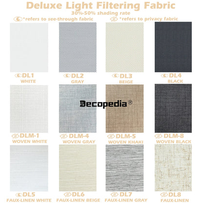 Decopedia Motorized Roller Blinds for Windows – Cordless Smart Blackout Day & Night Curtains for Living Room