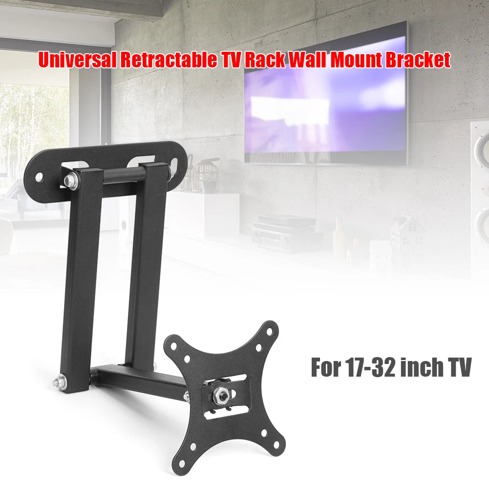 Universal Retractable TV Wall Mount Bracket – Load-Bearing 30KG for 17-32" LCD Monitors & TVs