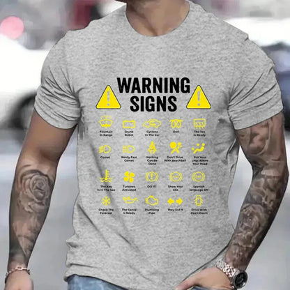 Funny Driving Warning T-Shirt - Men’s Auto Mechanic Graphic Tee for Summer Casual Style