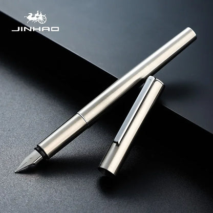 Jinhao 35 Fountain Pen — All-Steel Luxury EF/F Nib for Calligraphy, Writing, Office & School Supplies