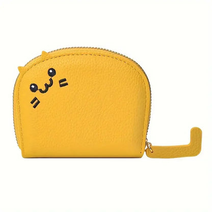 Cartoon Cat-Shaped Women’s Wallet – Multi-Card Slots, Cute Faux Leather Coin Purse & Creative ID Card Holder