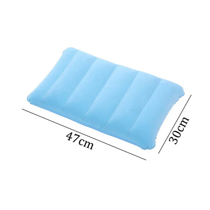 Inflatable Camping Pillow - Folding Air Cushion Travel Pillow for Outdoor Camping, Airplanes & Back Support