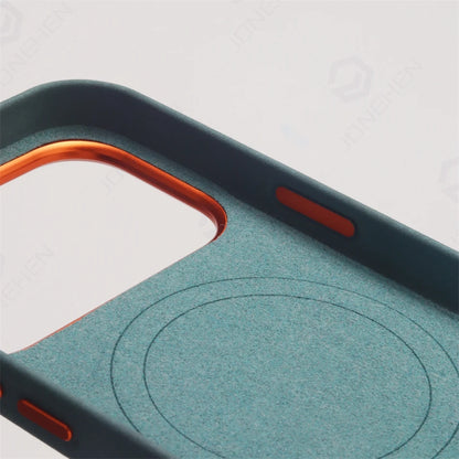 Business Matte Leather MagSafe Case - Magnetic Alloy Lens Cover for iPhone 13, 14, 15, 16 & 17 Air/Pro Max