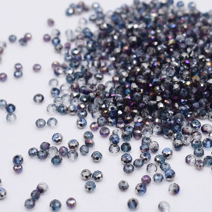 Mixed Color Crystal Glass Beads - 4mm Faceted Rondelle Spacer Beads for DIY Bracelet & Jewelry Making Crafts