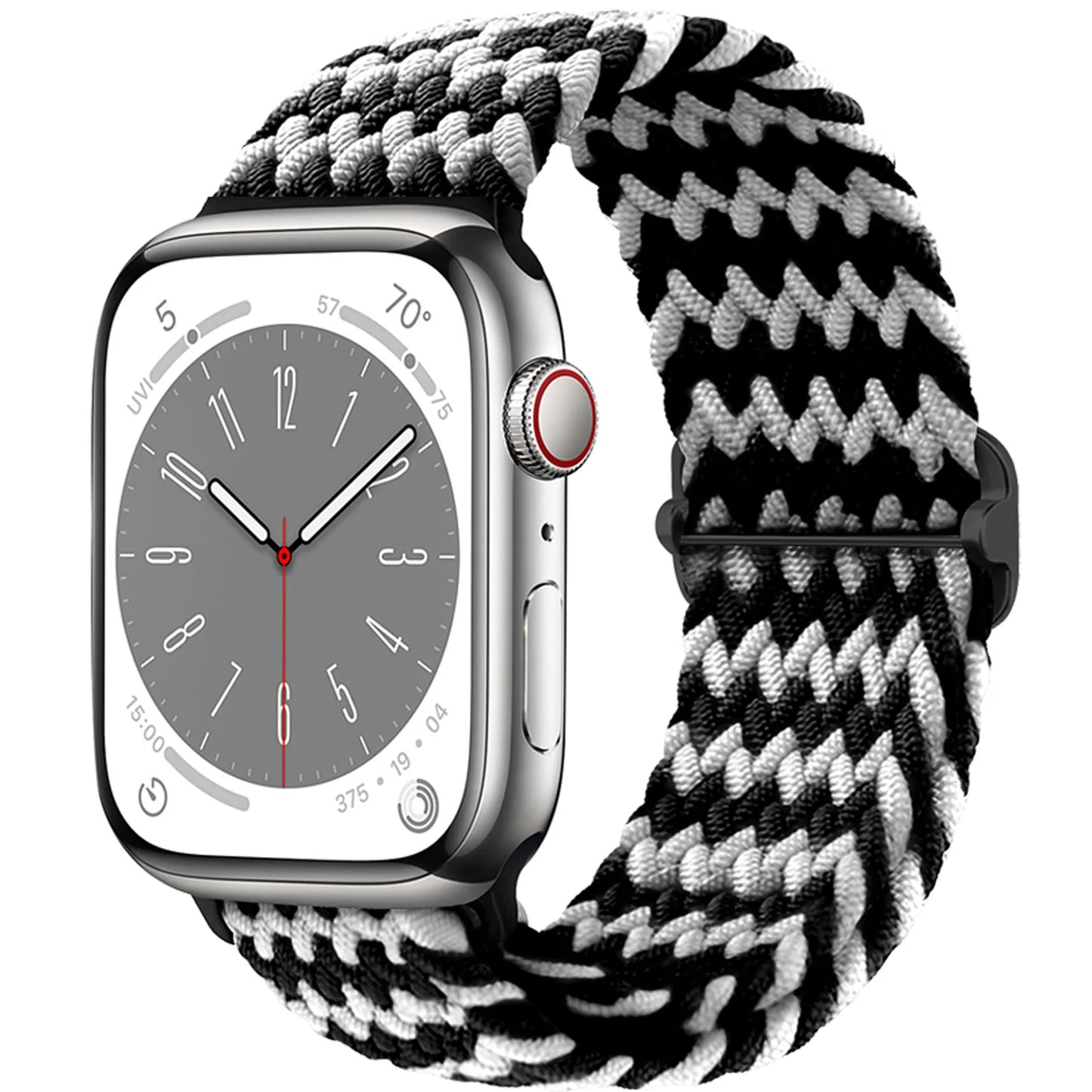 Braided Solo Loop Apple Watch Band – Stretch Nylon Bracelet Strap for Series SE, 6–11 & Ultra 2 (40mm–49mm) Adjustable Correa