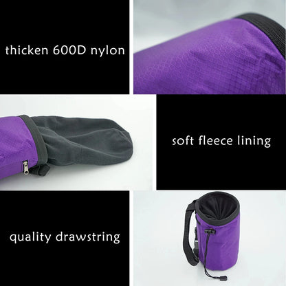 Waterproof Rock Climbing Chalk Bag: Magnesia Sack with Pocket for Outdoor Bouldering | Climbing Equipment Essential