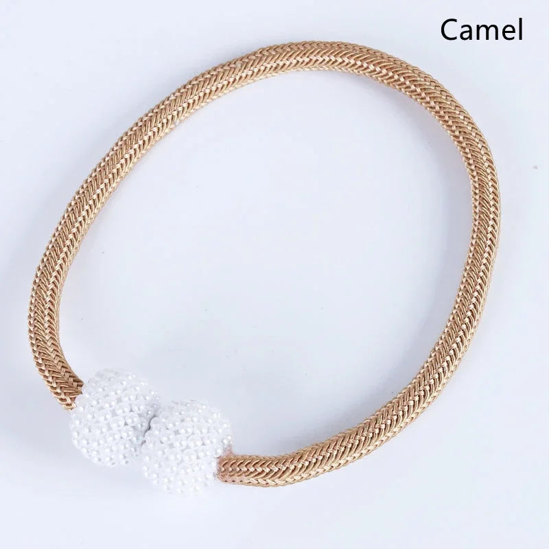 Pearl Magnetic Curtain Tiebacks – Decorative Ball Buckle Clips for Elegant Curtain Holders, 1–2 Pieces