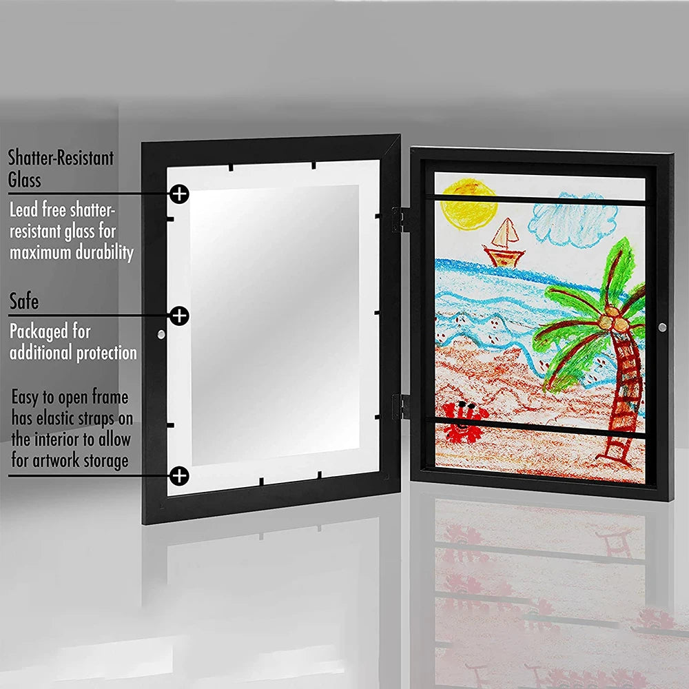 Kids Art Frames – Magnetic Front Open Display for Posters, Photos, Drawings, and Paintings, Home Decor Frametory