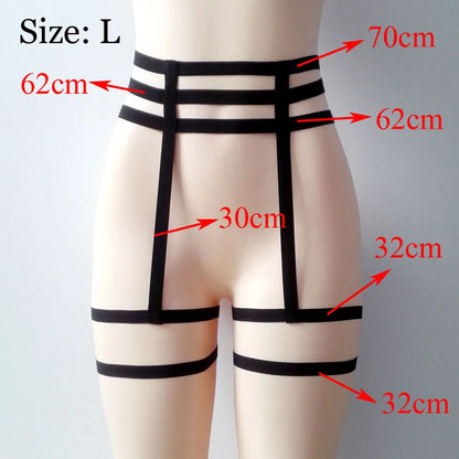 Elastic Cage Chain Leg Garter Belt – Hollow Suspender Strap Harness for Women