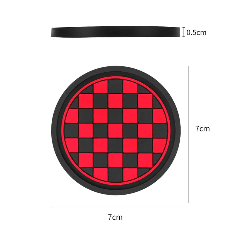 2pcs Car Cup Holder Anti-Slip Coasters — Premium PVC Universal Fit, Interior Accessories for Most Vehicles