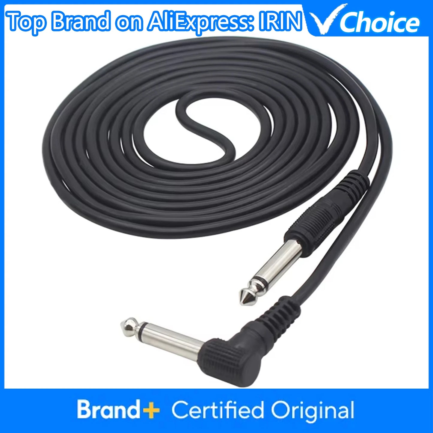 IRIN 3M Guitar Audio Cable - Noise Reduction 6.35mm Plug Connector for Electric Guitar, Bass & Keyboard Instruments