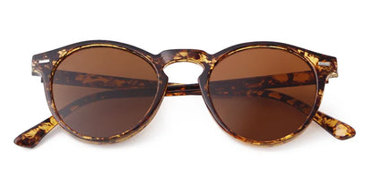 Vintage Round Sunglasses – 2024 Fashion Design for Men & Women, Retro Rivet Yellow & Blue Lens, Square Sun Glasses