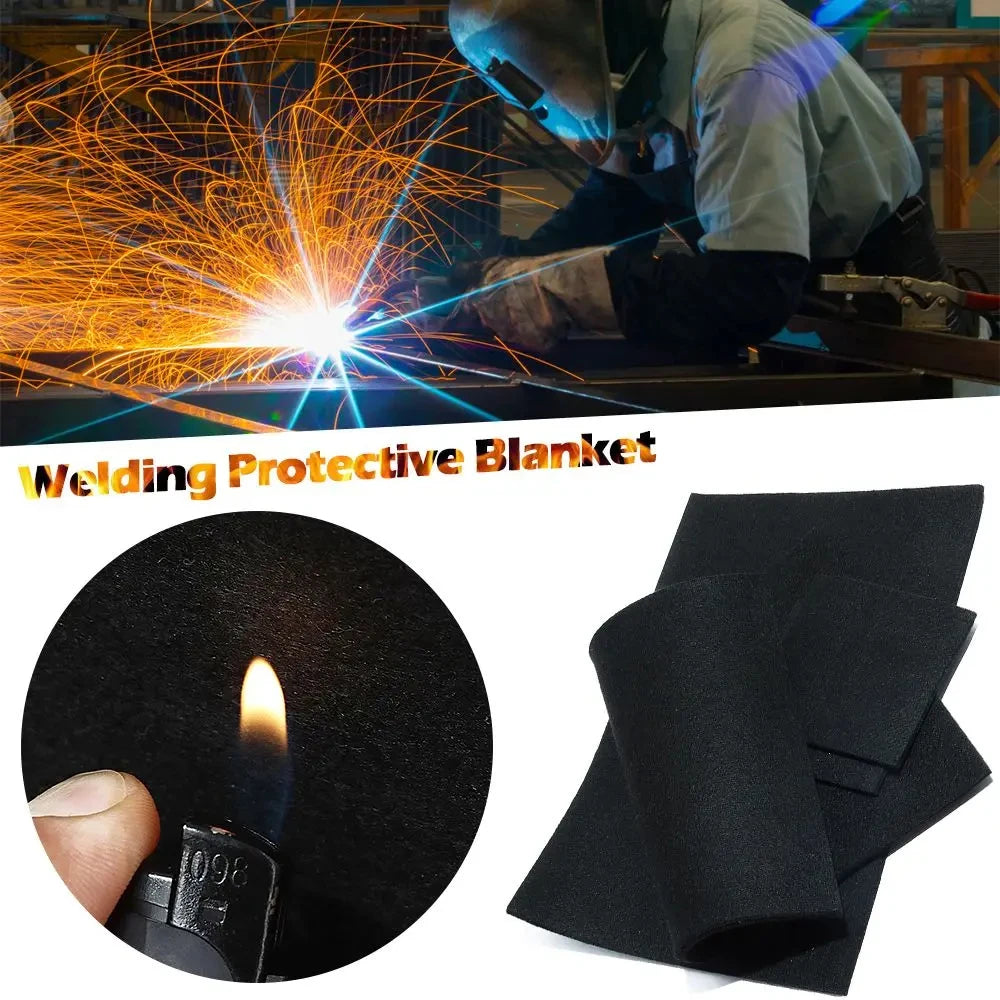 Graphite Felt Welding Protective Blanket – Black Torch Shield, Carbon Fiber High Temp Protective Sheet (300x200mm) Durable
