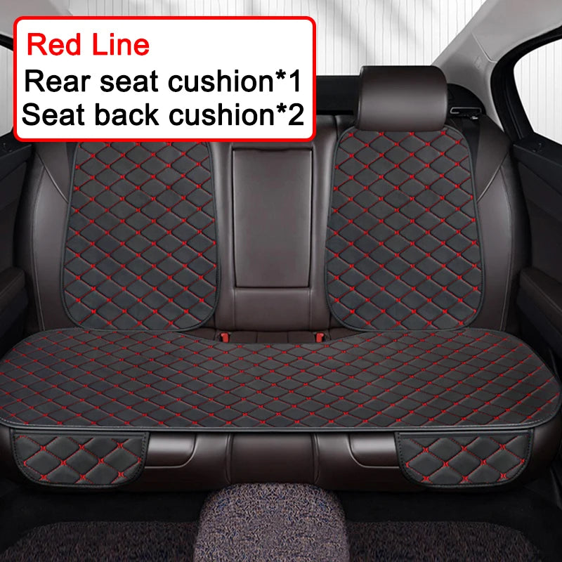 Universal PU Leather Car Seat Covers - Front and Rear Seat Cushions, Four-Season Seat Protectors for Cars and SUVs