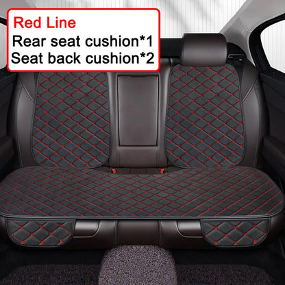 Universal PU Leather Car Seat Covers - Front and Rear Seat Cushions, Four-Season Seat Protectors for Cars and SUVs