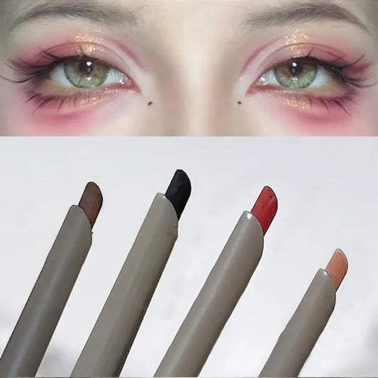Sexy Rose Red Matte Eyeliner Pencil — Waterproof, Easy-to-Color Wine Red Eye Makeup Cosmetics (1pc)