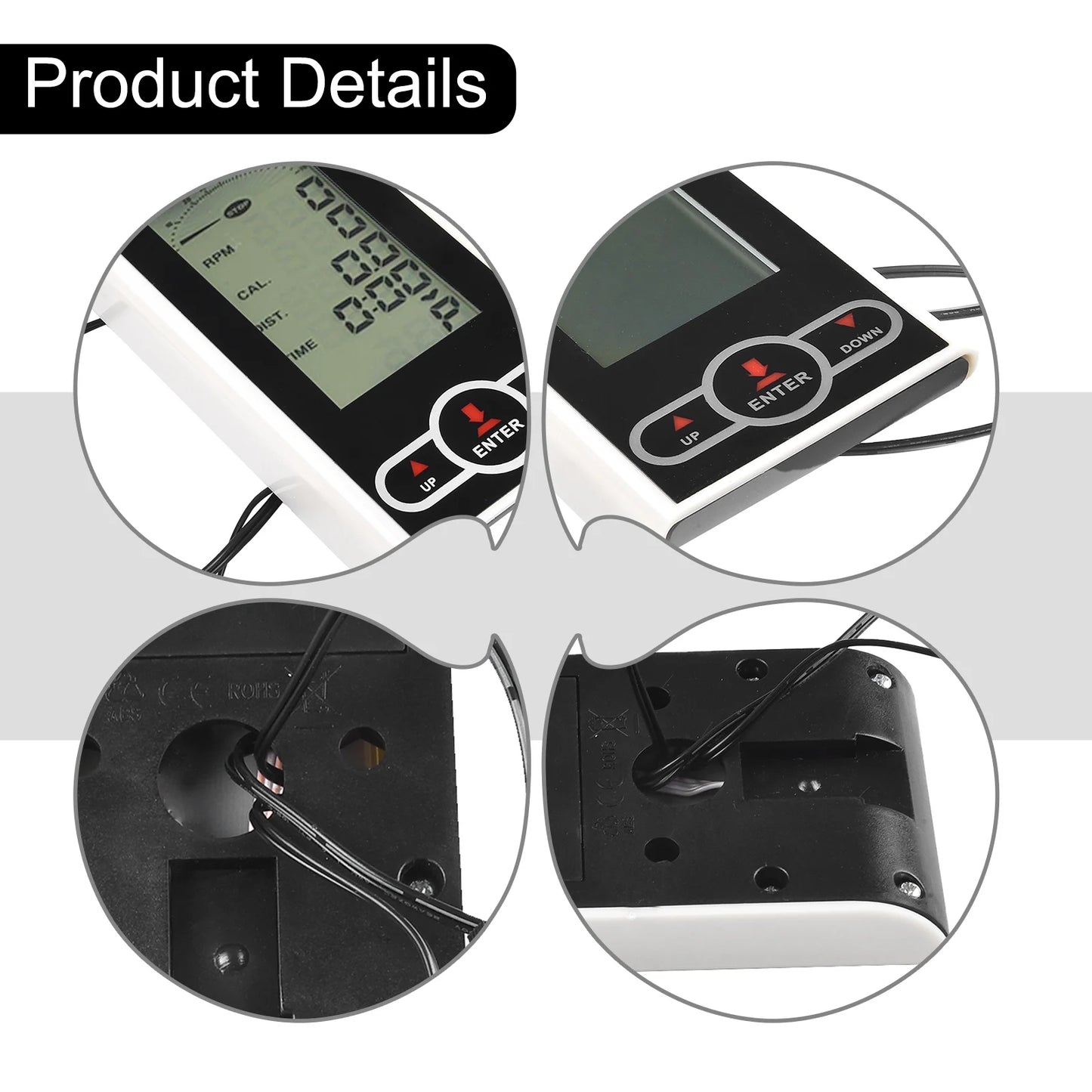Exercise Bike Monitor Speedometer – Stationary Bike Elliptical Trainer Display, Computer Display Counters & Speed Parts
