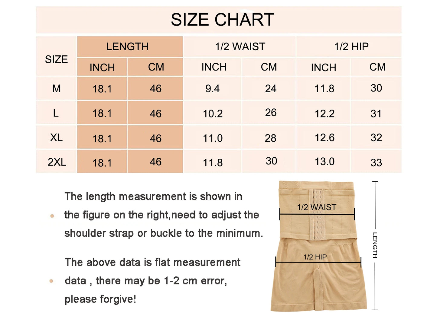 Women's Shapewear Tummy Control Shorts – High-Waisted Body Shaper Fajas with Hook Butt Lifter Slimming Underwear