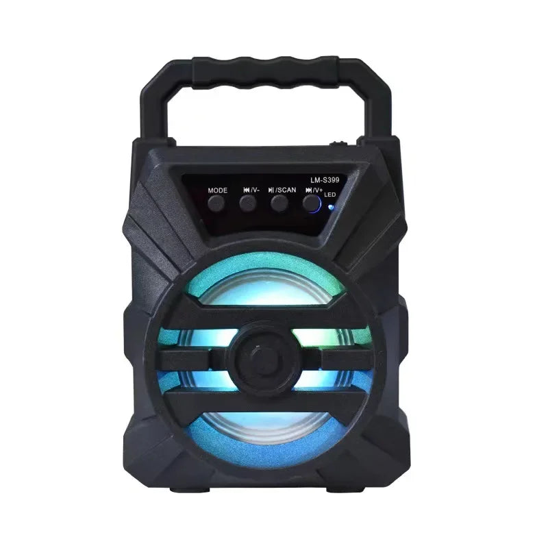 500mAh Bluetooth Speaker – High-Power Sound Box with TF/U-Disk, Karaoke & Handheld Subwoofer for Dancing