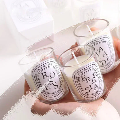 Romantic Transparent Scented Candle – Aromatic Gift Jar for Weddings & Special Occasions