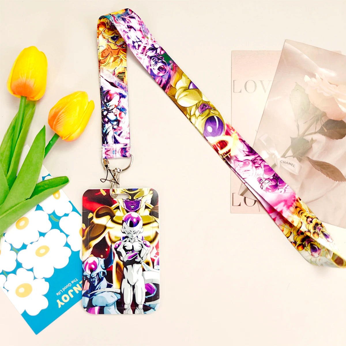 Japanese Anime Credential Holder Lanyard for Key, Card Badge, Gym Keychain Accessories