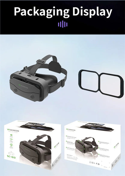 G13 IMAX Giant Screen VR Glasses — 3D Virtual Reality Helmet for 4.7–7" Phones, Game Controller Compatible