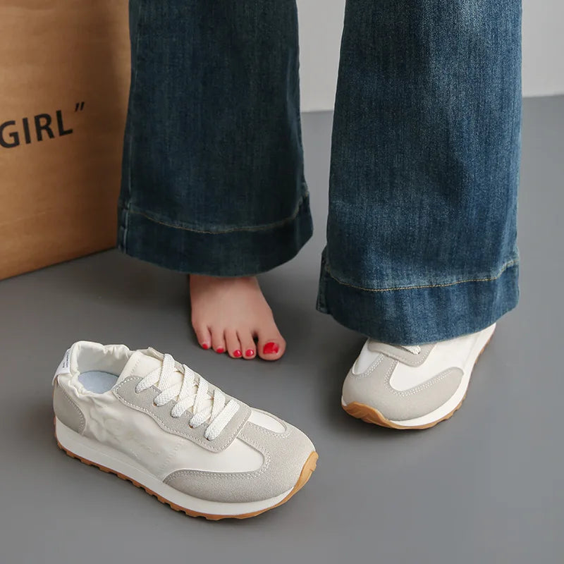 Breathable Ballet Flat Shoes - Women’s Lightweight Rubber Sole Round Toe Casual Flats