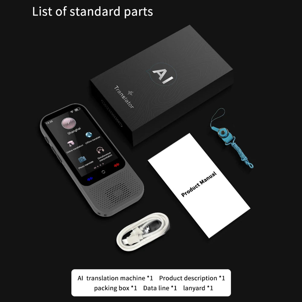 S80 Pro Portable Language Translator – 138 Languages, Voice Translation, 16 Offline Modes, ChatGPT Function