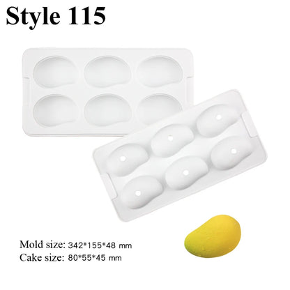 3D Mango Design Silicone Mousse & Cake Mold – French Fruit Dessert Bakeware, Chocolate Baking Tool